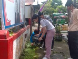 Kantor Kelurahan Wawalintouan Ditata dan Dibersihkan, Mahasiswa KKN UNIMA Turun Tangan
